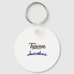 Taiwan Silhouette Reis Vakantie Outfits Sleutelhanger