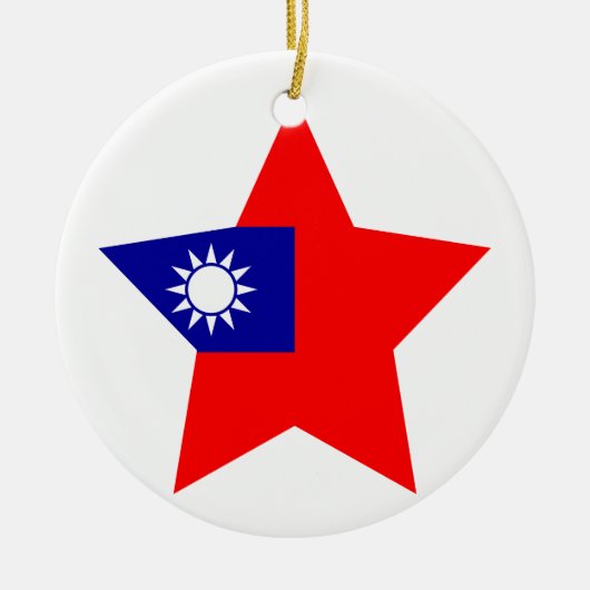Taiwan Star Keramisch Ornament (Voorkant)