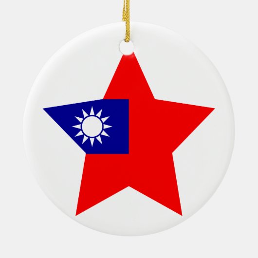 Taiwan Star Keramisch Ornament (Achterkant)