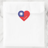 Taiwan Sticker, Hart, Patriottische Taiwanese Vlag Hart Sticker (Tas)