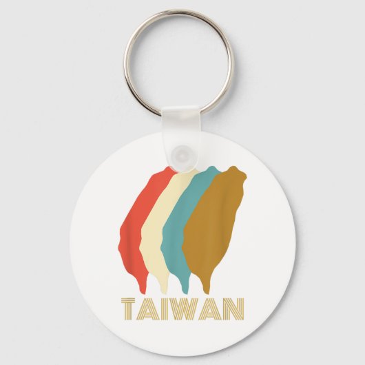 Taiwan T-shirt, ik hou van Taiwan Map Sleutelhanger (Voorkant)