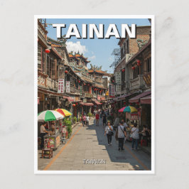 Taiwan Tainan Street Travel Briefkaart