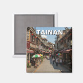 Taiwan Tainan Street Travel Magneet (Voorkant / Achterkant)