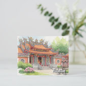 Taiwan Tainan Tempels Reizen Briefkaart (Staand voorkant)