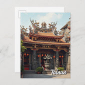 Taiwan Tainan Temple Travel Briefkaart (Voorkant / Achterkant)