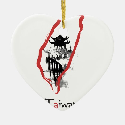 Taiwan, Taipei Keramisch Ornament (Voorkant)
