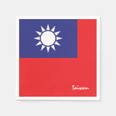 Taiwan & Taiwanese Vlag partij mode / sportfans Servet (Voorkant)