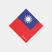 Taiwan & Taiwanese Vlag partij mode / sportfans Servet (Hoek)