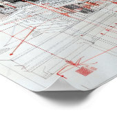 Taiwan Taoist Temple Char Art Poster"Beschrijving: Poster (Hoek)