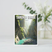 Taiwan Taroko Gorge Reizen Briefkaart (Staand voorkant)