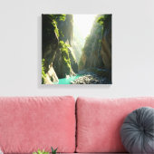 Taiwan Taroko Gorge Reizen Canvas Afdruk (Insitu (Woonkamer))