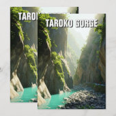 Taiwan Taroko Gorge Reizen Feestdagenkaart (Voorkant / Achterkant)