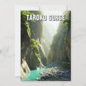 Taiwan Taroko Gorge Reizen Feestdagenkaart (Achterkant)