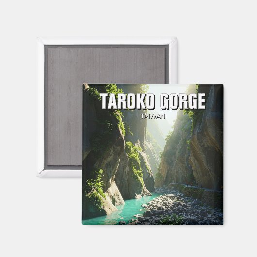 Taiwan Taroko Gorge Reizen Magneet (Voorkant / Achterkant)