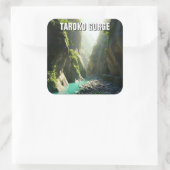 Taiwan Taroko Gorge Reizen Vierkante Sticker (Tas)