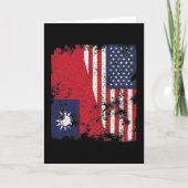Taiwan Verenigde Staten vlag - half Amerikaans Kaart (Voorkant)