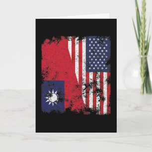 Taiwan Verenigde Staten vlag - half Amerikaans Kaart