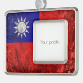 Taiwan Verzilverd Omlijst Ornament (Links)