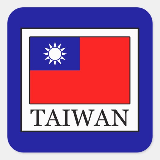 Taiwan Vierkante Sticker (Voorkant)