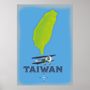 Taiwan Vintage Kaart Poster