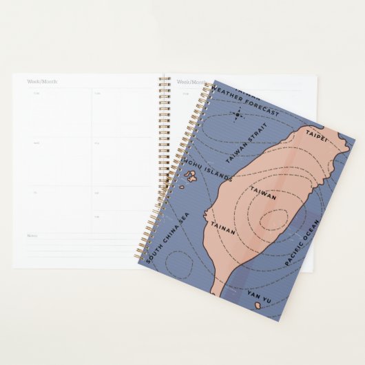 Taiwan vintage stijl weerkaart planner (Display)