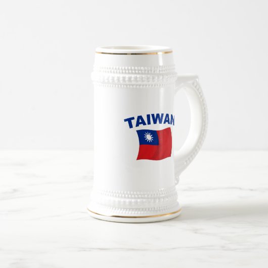 Taiwan vlag 2 bierpul (Voorkant rechts)