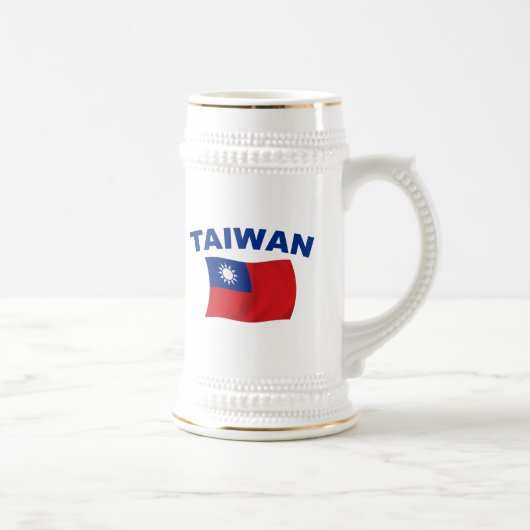 Taiwan vlag 2 bierpul (Rechts)