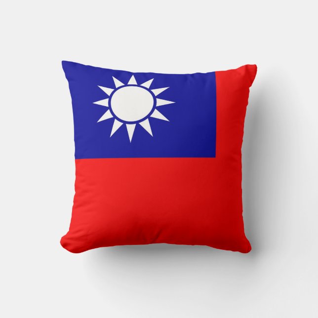 Taiwan vlag Amerikaanse MoJo Pillow Kussen (Voorkant)