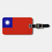 Taiwan vlag bagagelabel (Voorkant horizontaal)