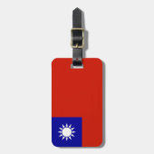 Taiwan vlag bagagelabel (Voorkant verticaal)