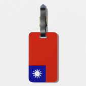 Taiwan vlag bagagelabel (Achterkant verticaal)