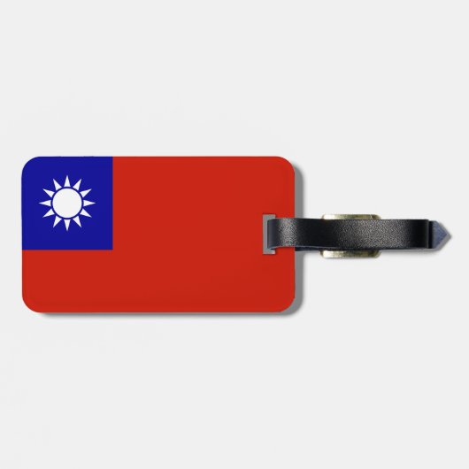 Taiwan vlag bagagelabel (Achterkant horizontaal)