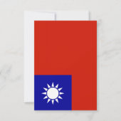 Taiwan vlag bedankkaart (Voorkant)