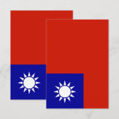 Taiwan vlag bedankkaart (Voorkant / Achterkant)