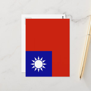 Taiwan vlag briefkaart