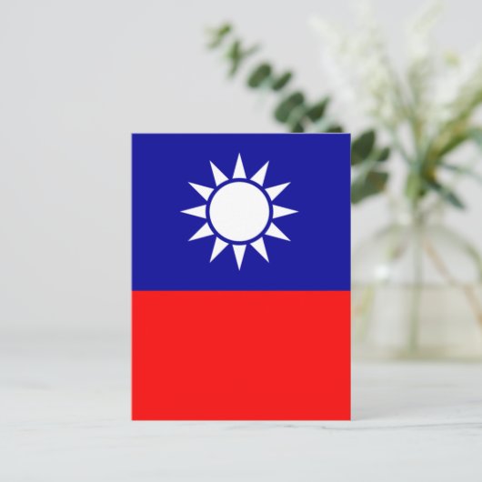 taiwan vlag briefkaart (Staand voorkant)
