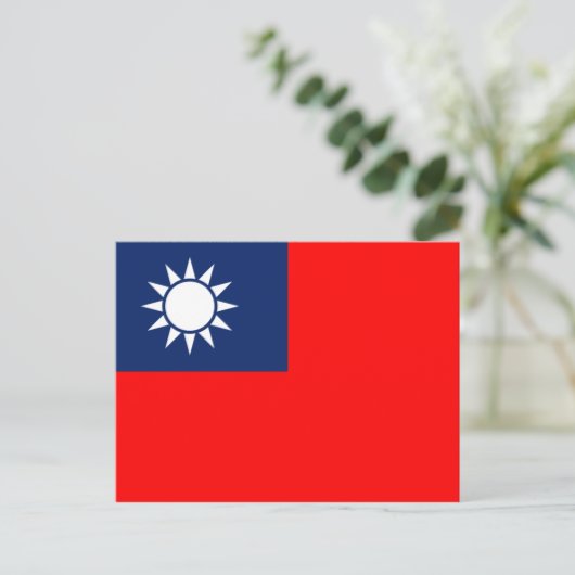 taiwan vlag briefkaart (Staand voorkant)