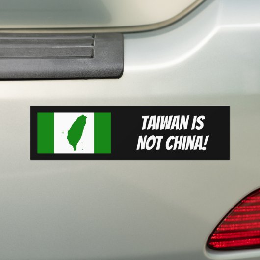 Taiwan vlag Bumpersticker 2 (Op auto)