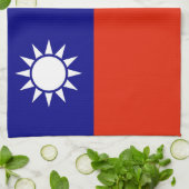 taiwan vlag china provincie symbool theedoek (Gevouwen)