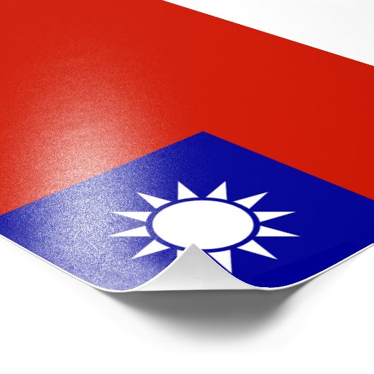 Taiwan vlag foto afdruk (Hoek)