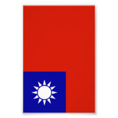 Taiwan vlag foto afdruk (Voorkant)