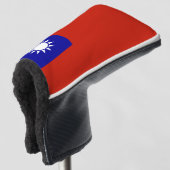Taiwan vlag golfheadcover (3/4 voorkant)