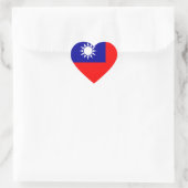 taiwan vlag hart sticker (Tas)