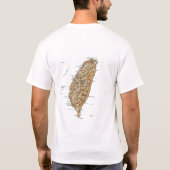 Taiwan Vlag + Kaart + Tekst T-shirt (Achterkant)