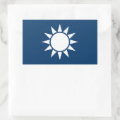 Taiwan Vlag "Klassiek" Rechthoekige Sticker (Tas)