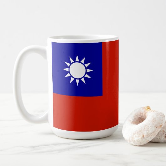 Taiwan vlag koffiemok (Met donut)