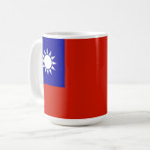 Taiwan vlag koffiemok (Voorkant links)