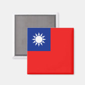 Taiwan Vlag Magneet (Voorkant / Achterkant)
