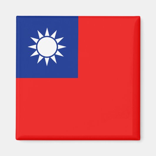 Taiwan Vlag Magneet (Voorkant)