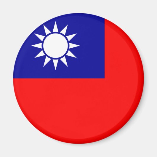 Taiwan Vlag Magneet (Voorkant)
